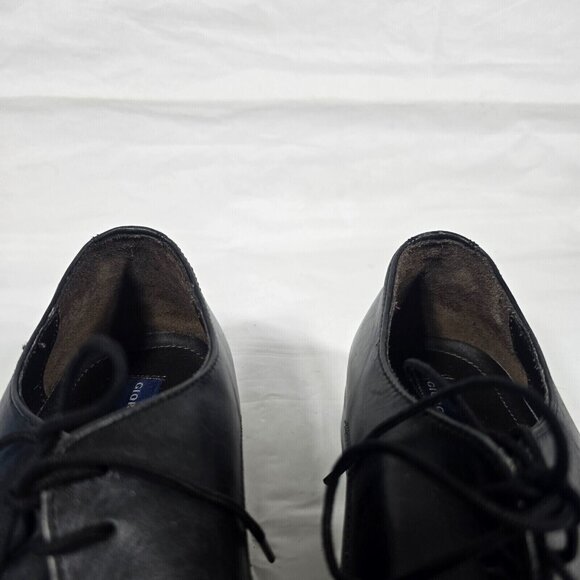 Giorgio Brutini Oxford Dress Shoes Men Size 9 Black Leather Square Toe Lace Up - Picture 8 of 9